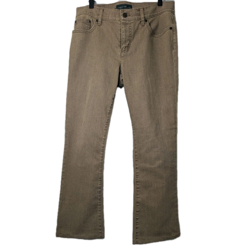 Lauren Ralph Lauren Jeans Womens 8 Tan Classic Straight LRL 98% cotton 2%elastan